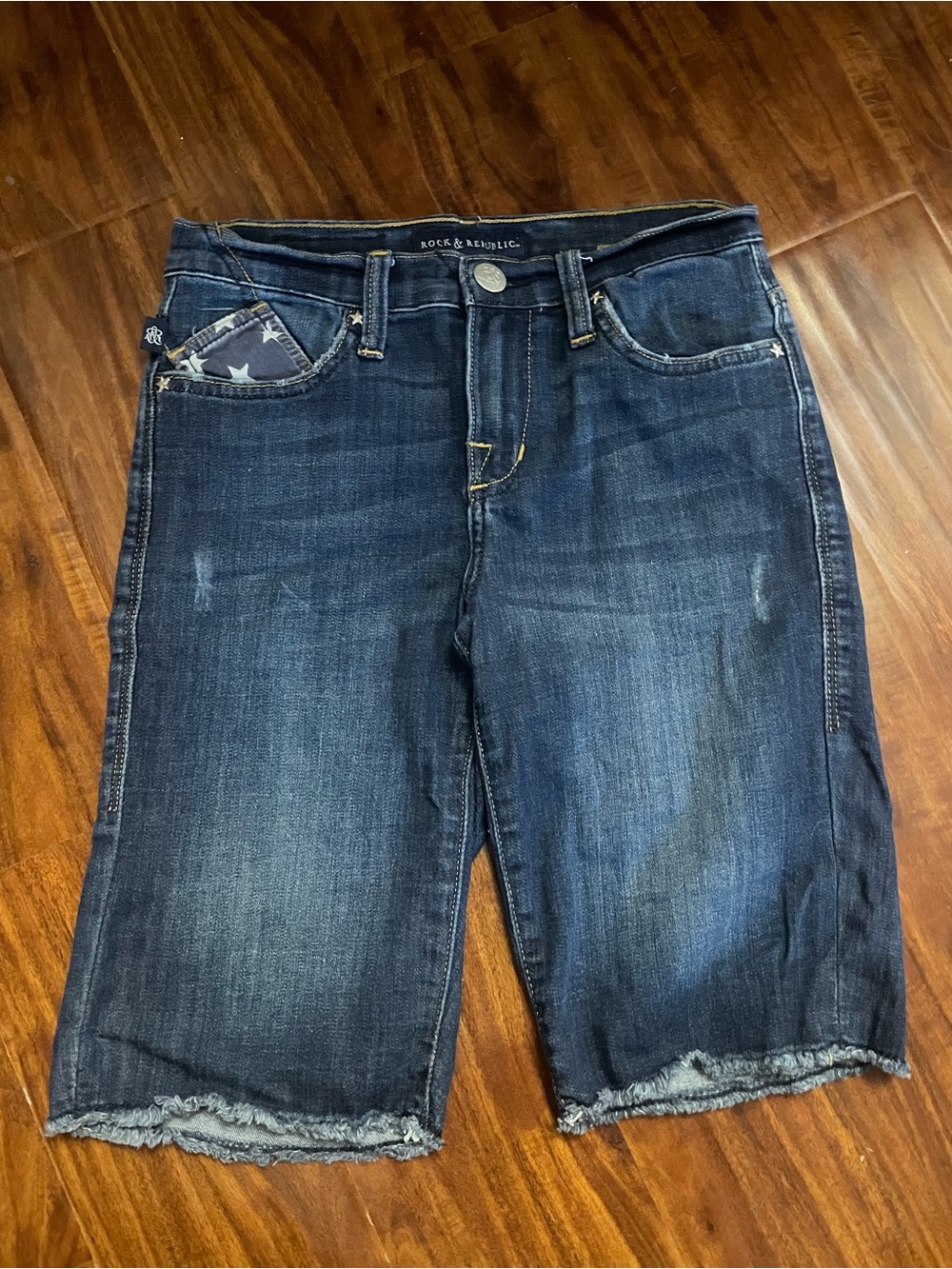 Rock & Republic Women’s Kristy Americana Denim Bermuda Shorts